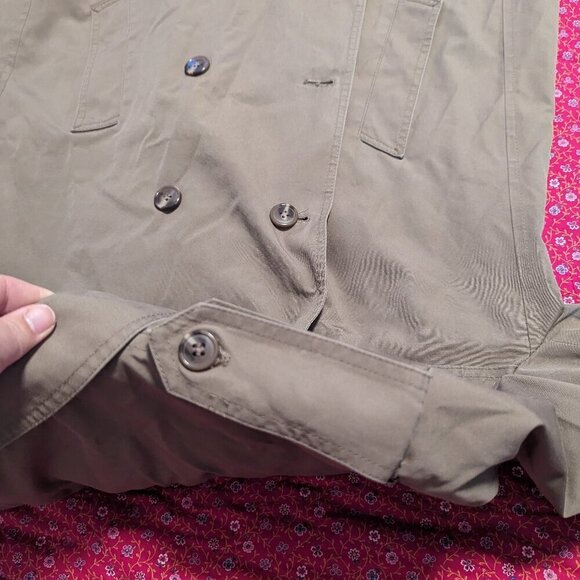 Vintage 1970’s Misty Harbor Trench Coat Double Breasted Epaulettes Long Beige - Picture 8 of 11